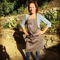 Fodder farm shop & cafe owner Laura, in her Dexter Beef apron